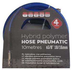 4PRO - Hübriidpolümeerist õhuvoolik ühendustega PU (3/8, 10x16 mm, 10 m)