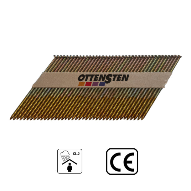 Tsingitud 34° naelad, soonega (3,1 x 90 mm) (3000 tk)