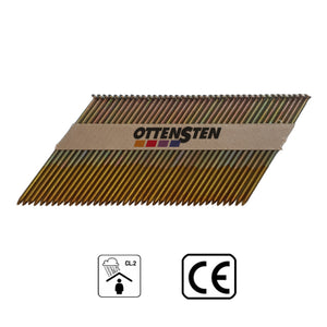 Tsingitud 34° naelad, soonega (3,1 x 90 mm) (3000 tk)