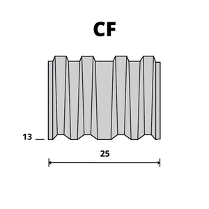 OMER CF/13 - Lainelised küüned (13 mm) 1750 tk