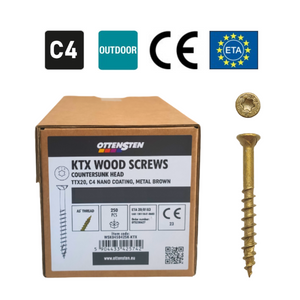 Ottensten - KTX puidukruvid süvistatava peaga, TTX20 (4,5 x 42-56 mm) C4