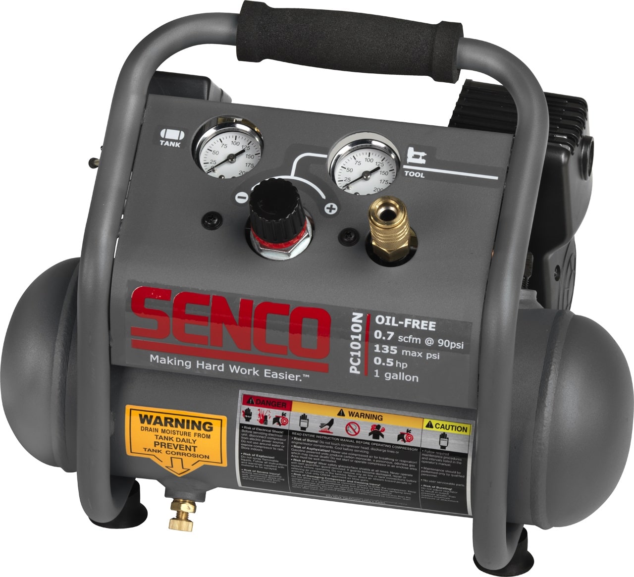 SENCO PC1010N - õlivaba kompressor (3,8 l)