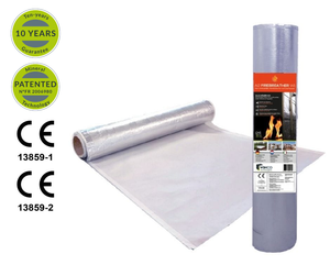 WINCO Firebreather Alu A2 W1 - Mittesüttiv, soojust peegeldav, hajutav membraan (1,2 m x 35 m/50 m; 42 m2/60 m2)