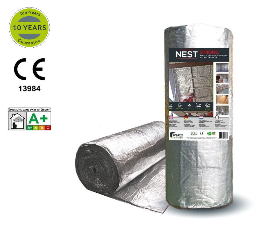 WINCO Intech Strong - Mittesüttiv, kuumust peegeldav membraan õhu ja auru kontrollimiseks (1m x 25m; 25m2)