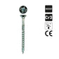 Wood Screws 5 X 50-120mm (TORX 25, Galvanized CR3+ZN, Countersunk Head, 200 pcs., 4PRO)